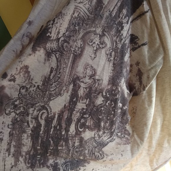 funky sleeveless draped patchwork tunic mini dress - Picture 2 of 11